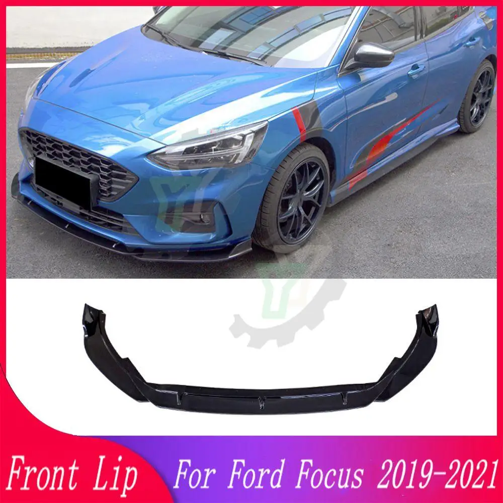 3PCS Car Front Bumper Lip Spoiler Splitter Diffuser Detachable Body Kit Cover Guard For Ford Focus MK4 ST-Line 2019 2020 2021