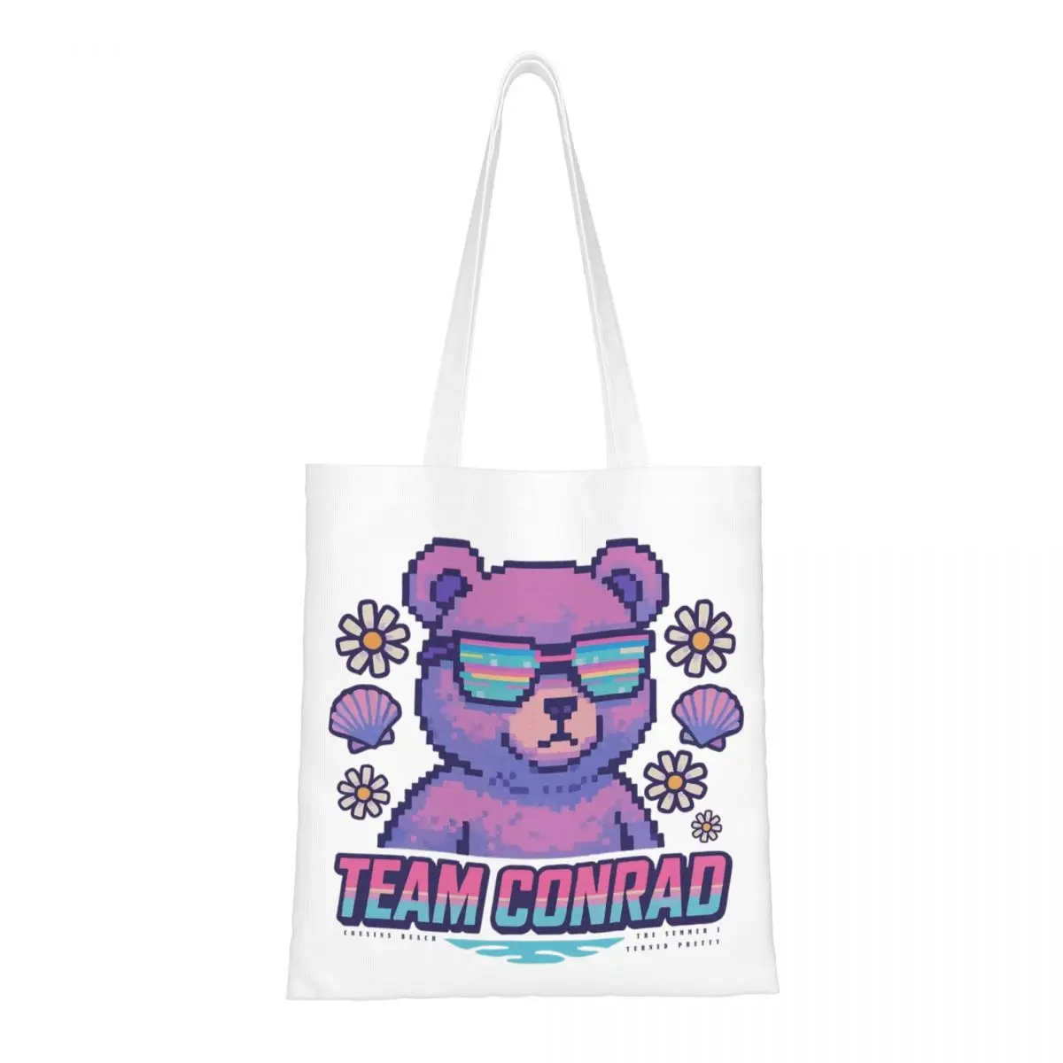 

Team Conrad The Summer I Turned Pretty Холщовая большая сумка Многоразовые продуктовые сумки уникального дизайна для унисекс
