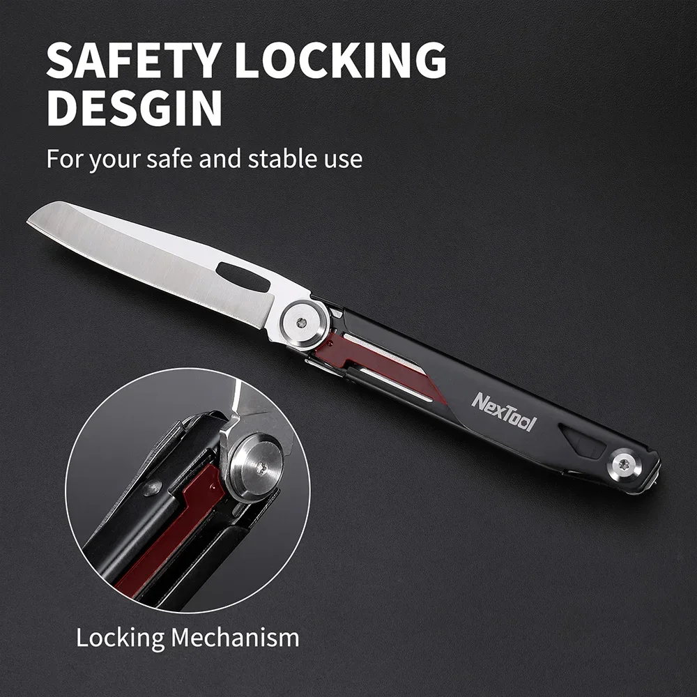 Imagem -03 - Nextool-mini Multipurpose Folding Pocket Knife 12 em Multitool Tesoura Sobrevivência Tática Portátil Camping Edc Multi Ferramenta