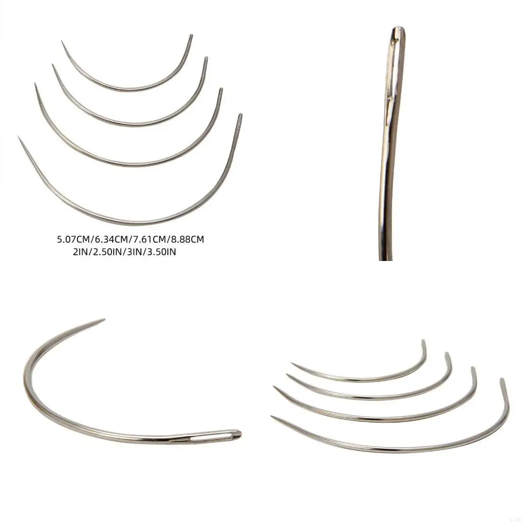 37ME Curved Needles 4 Pcs C Type Weaving Needle Carpet Leather  Sofa Cover Making