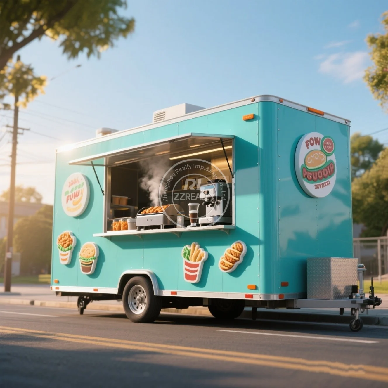 

New Design Concession Food Trailer 13ft with Customizable Kitchen and Barbecue Grill