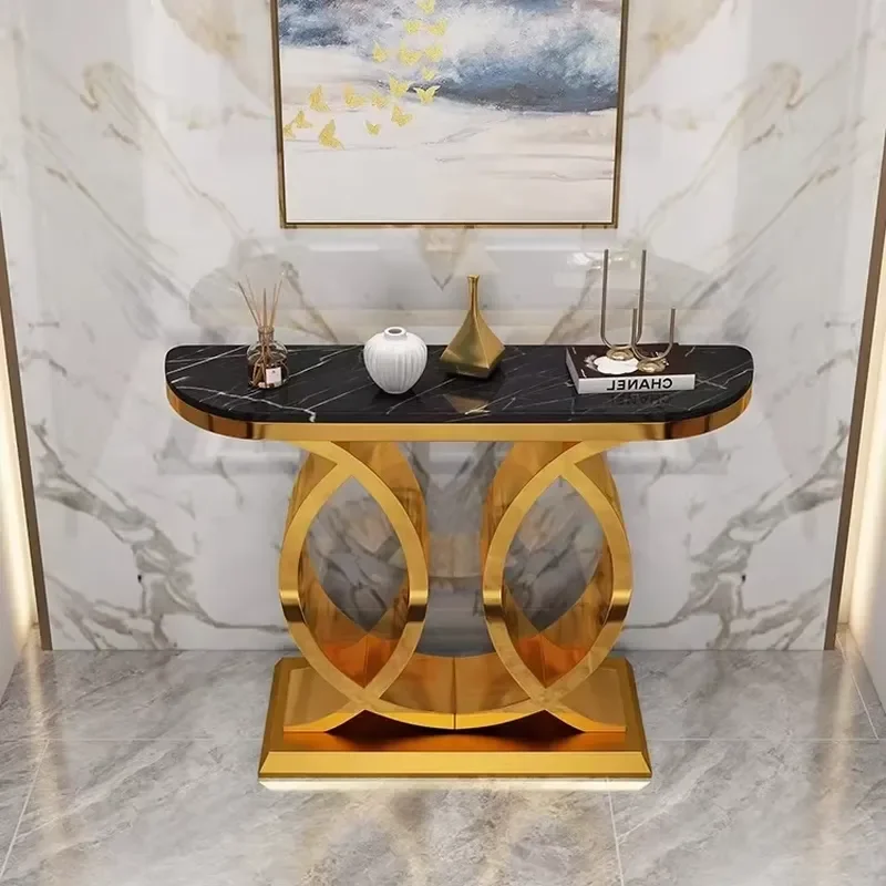 NOVA Marble Top Hallway Entrance Foyer Console Entry Tables Golden Console Furniture Entryway Table Furniture