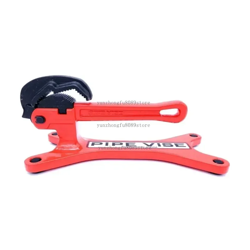 Pipe Vise PV01 The Bigfoot 1.5 Inch, Heavy-Duty Steel Portable Pipe Vise with Solid Base, Spring Loaded Jaws
