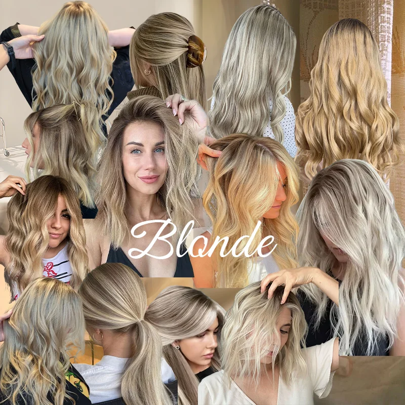 16 Inches Light Blonde Warm Wigs Shoulder 180%High Density Body Wave Pre Plucked Natural Hairline Premium Wig Daily Party Used