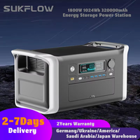 SUKFLOW 2400W 2600W Portable Power Station 1800W 1600W Solar Generator 1024Wh 2048Wh Power Bank, with 8pcs Output, UPS Function