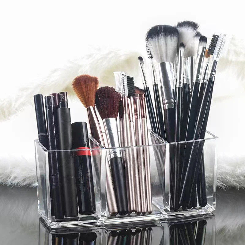 【Transparent Lipstick Cosmetic Makeup Makeup Brush Tool Storage Box Case Makeup Brush Holder Table Organizer Makeup Tool】