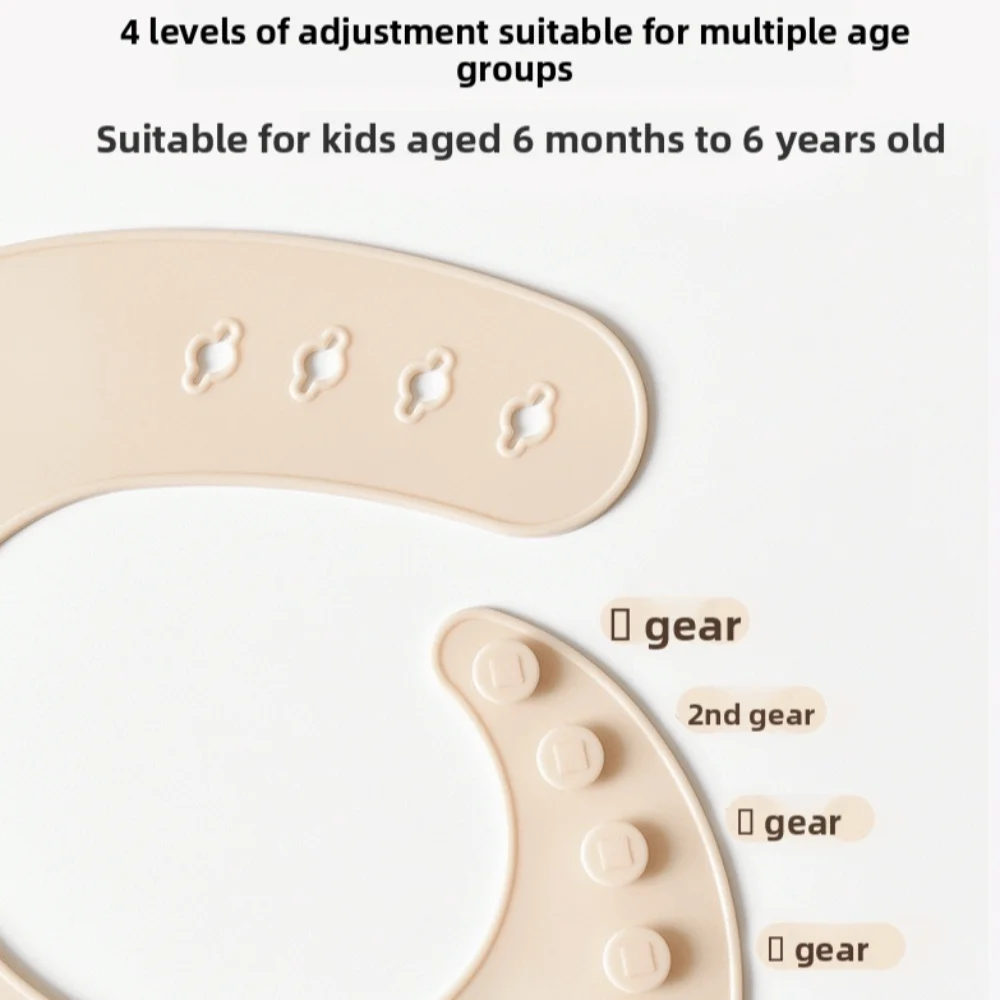 New Silicone Eating Bib Waterproof Lightweight Newborn Feeding Cloth Adjustable Strape Saliva Towel Daily Use