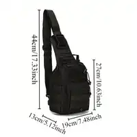 Men's Outdoor MOLLE Chest Bag Camo Shoulder Bag Sling Backpack Oxford Mountain Climbing Camping Fishing Trekking Chest Pack 4