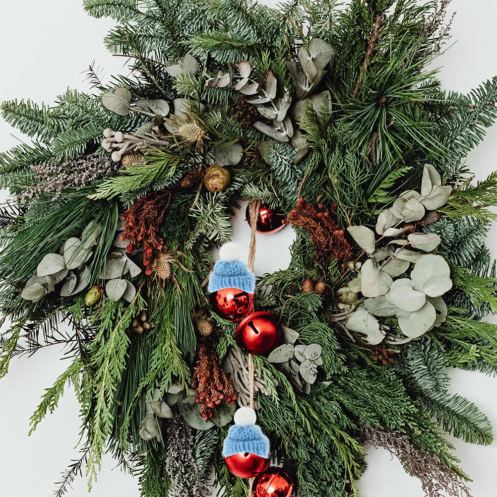 

20 Pcs Christmas Hat Accessories Mini Knitted Hats DIY Decorative Scarves Tiny Craft Winter Ornaments Reusable Soft Material