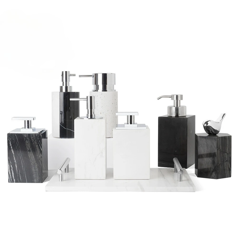 Light luxury natural marble lotion sub-bottling foam pressing bottle mousse bottle