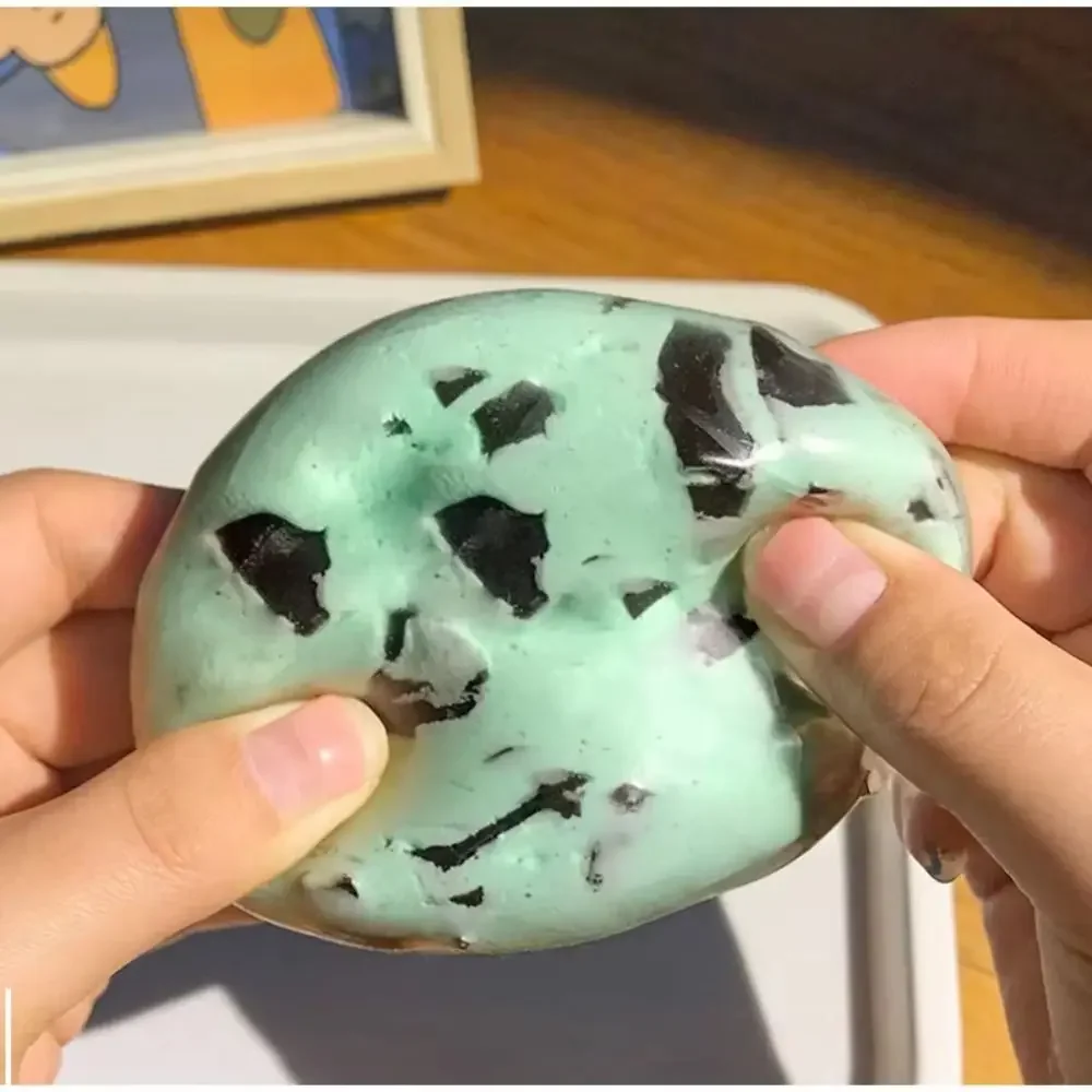 1J-Mint Black Chocolate Sensory Fidget Slow Rebound Wax Coating Stress Relieving Creative Soft Stress Ball Handmade Ball