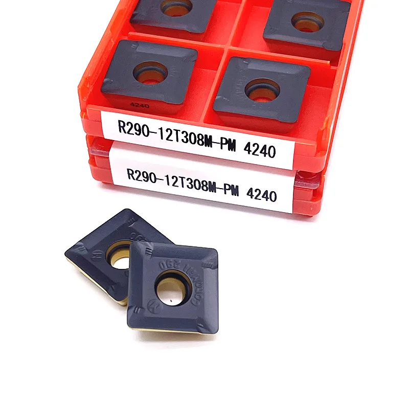 R290-12T308M PM4240 10 PCS inserção de carboneto ferramentas de fresagem ferramenta inserção de torneamento R290 12T308M PM 4240