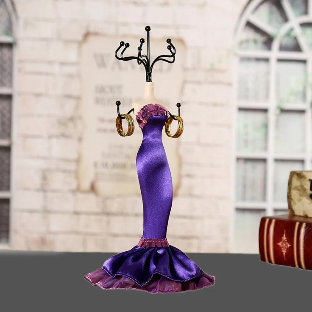 Organizer Rack Necklace Mannequin Display Stand Princess Ring Earrings Stand Holder Display Flower Lace