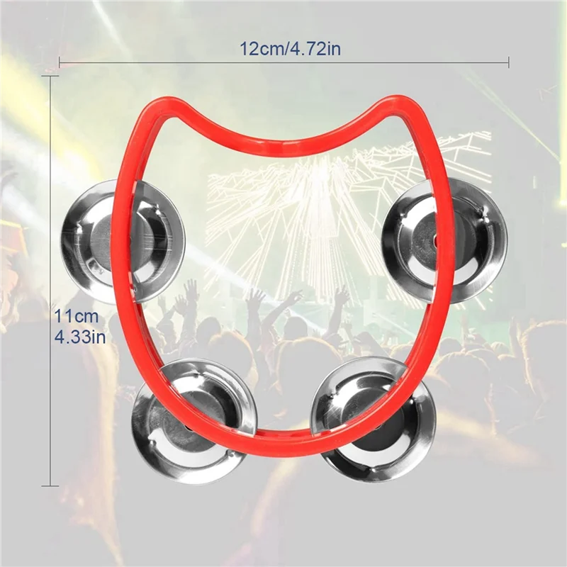 

A18E-40Pcs Plastic Tambourine Musical Instruments, Mini Handheld Tambourines,Percussion Rhythm Party Musical Instruments