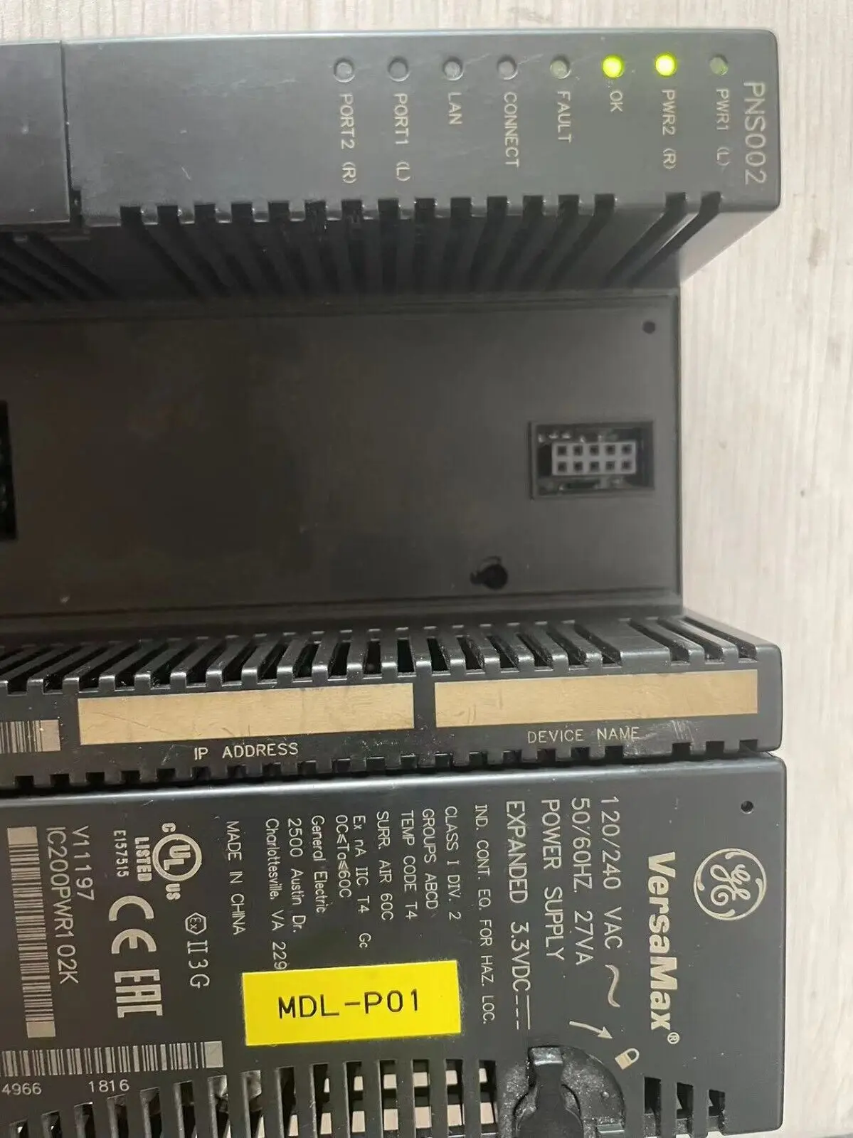 GE FANUC PLC IC200PNS002 VERSAMAX PROFINET SCANNER with Shell deformation by DHL