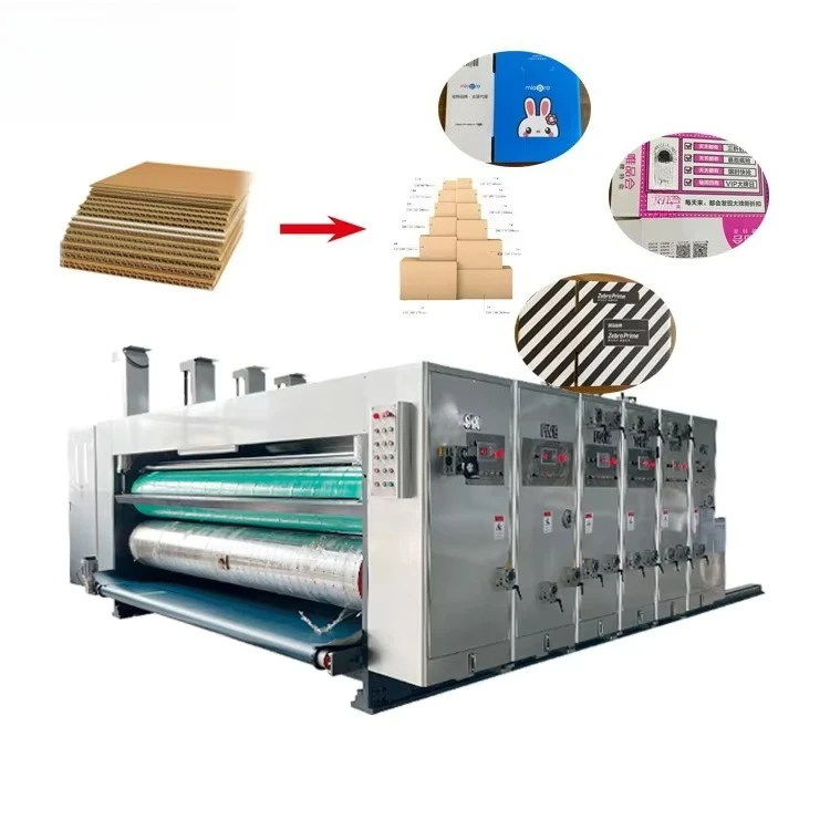 Automatic 4 Color Cartoning Printing Die Cutting Cartoon Box Packaging Making Machine view 3