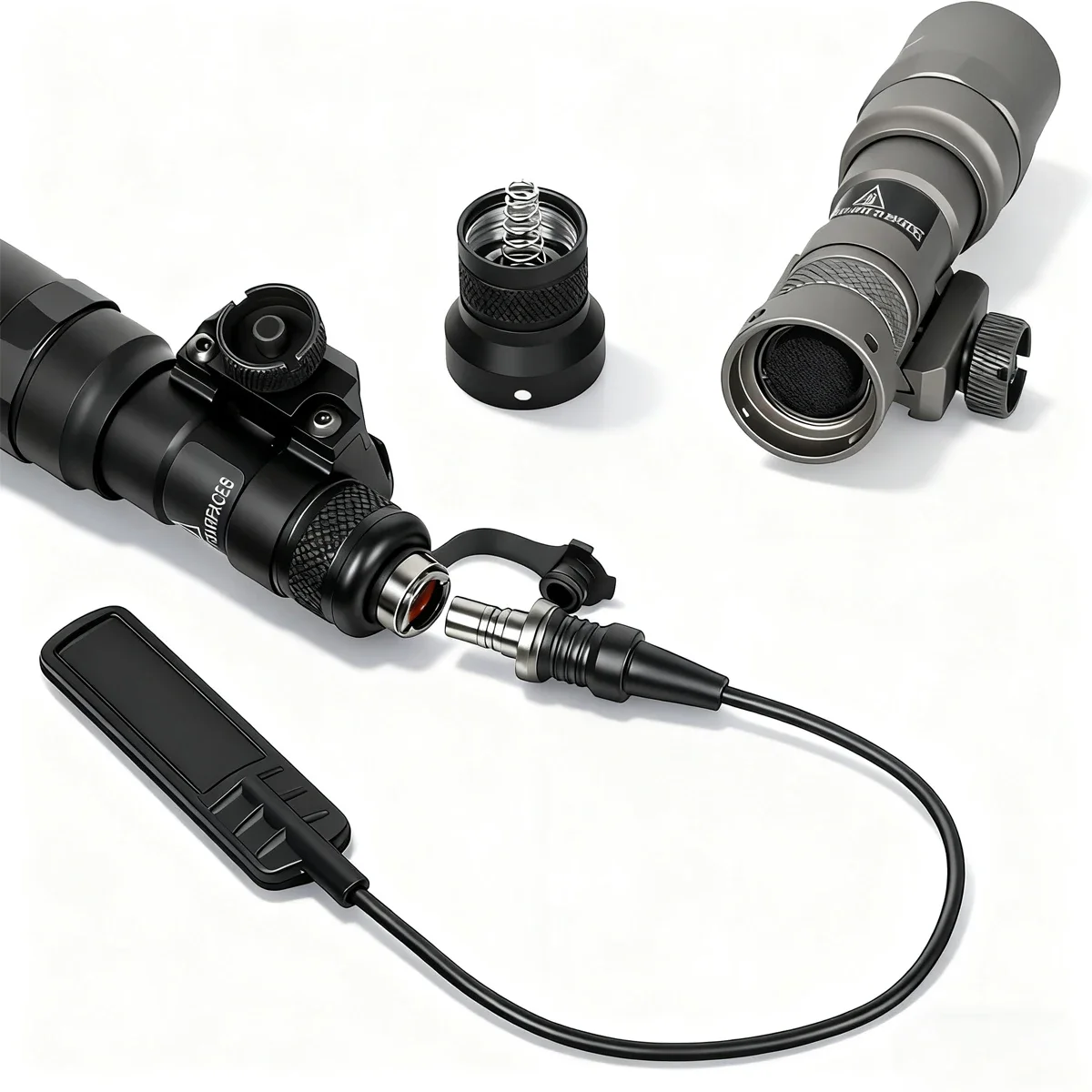 Surefire M300 M600B Flashlight Remote Pressure Switch Adapter Hunting M600 Scout Light  Dual Control Constant Switch Accessories
