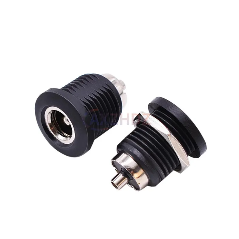 5PCS DC-022D 5.5*2.1mm / 5.5x2.5mm DC Power Plug Socket Connector With Nut Panel Mounting Jack Adaptor DC-022