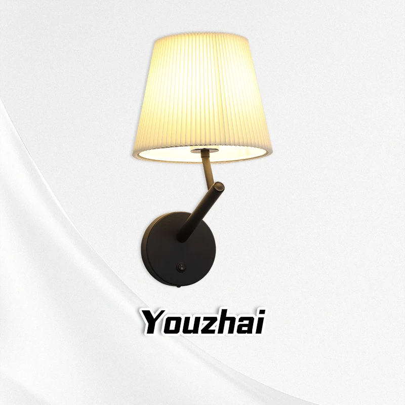 

New Chinese style living room background wall bedside lamp modern minimalist study bedroom decorative lamp
