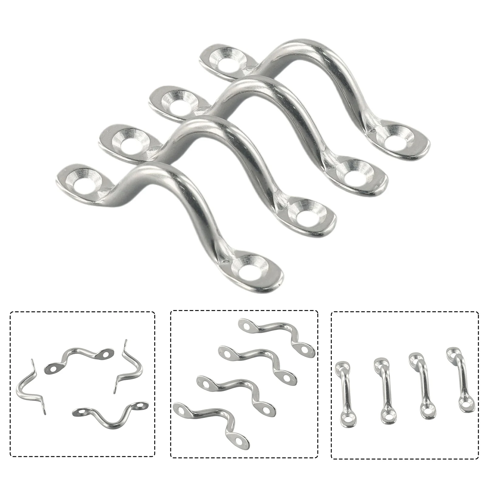 Handles Wire Eye Straps 5mm Accessories Tie Down U Shape 4pcs Boat Marine Camel Back Canopy Fender Hook Heavy Duty Parts
