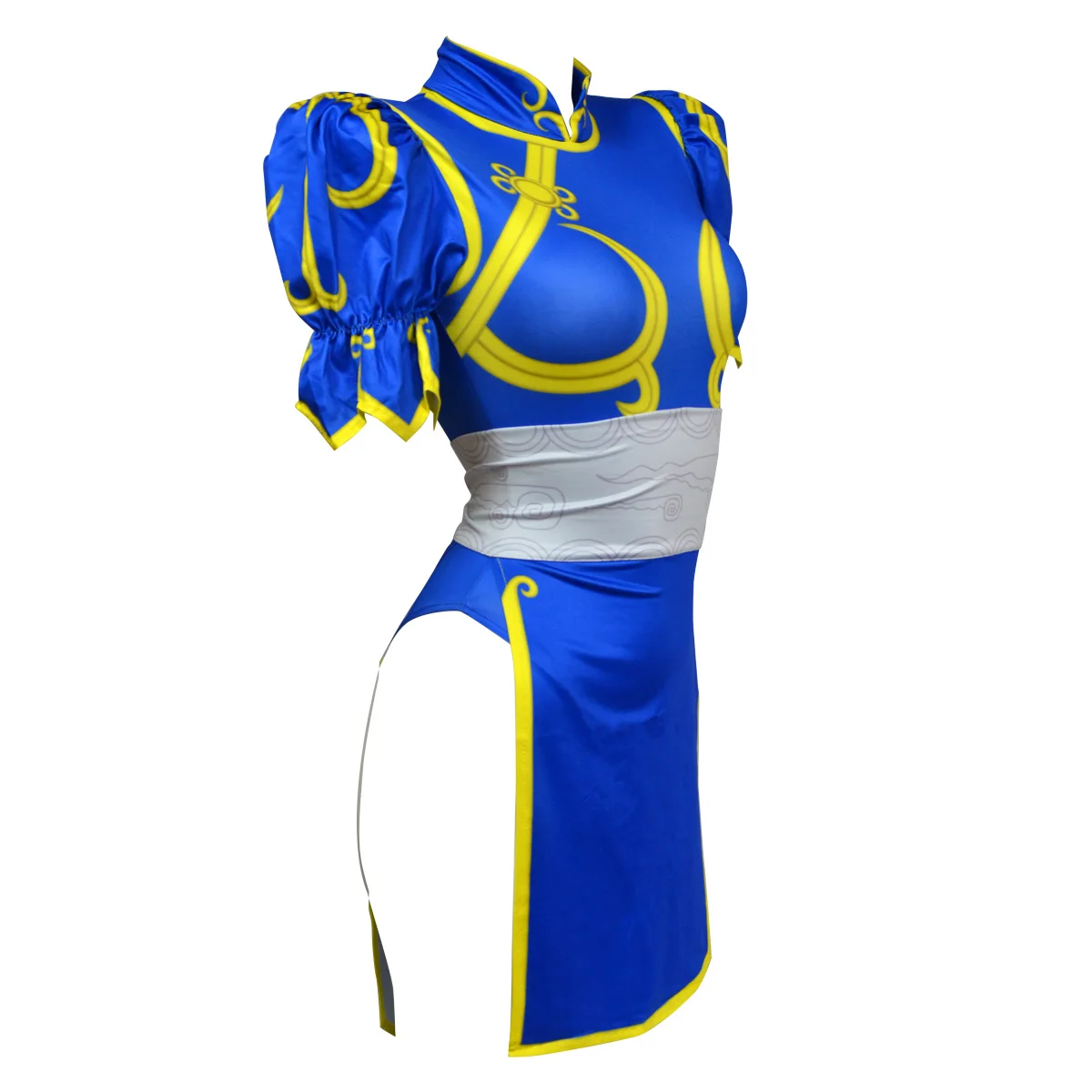 Chunli Cosplay Costume for Street Fighter Cosplay Cheongsam Suit Halloween Party Comic Con Sexy Set with Wristband Headband