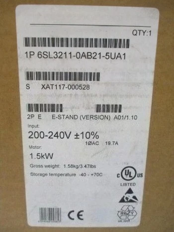 

Brand New Inverter Price 6SL3211-0AB21-5UA1 1pcs High Quality Stock Expedited shipping