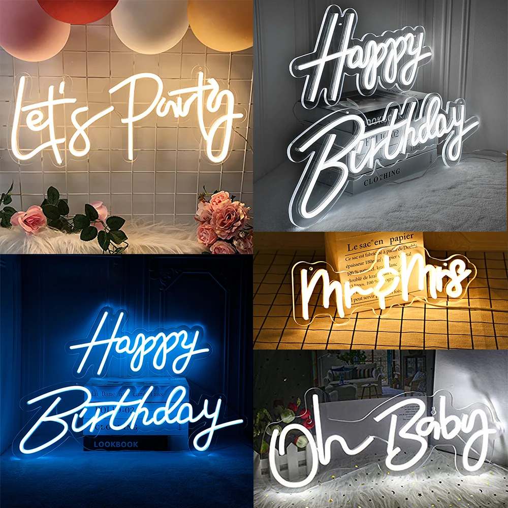 

Neon Signs Custom Wedding Living Room Bedroom Party Bar Game Room Walls LED Night Lights Christmas Decorations Neon Lights