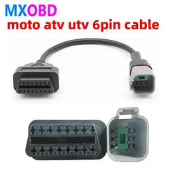 OBD2 Cable for BRP 6Pin for Bombardier Motorbike Faut Code Diagnostic Extension Adapter for BRP 6 PIN MOTO ATV UTV Motorcycles