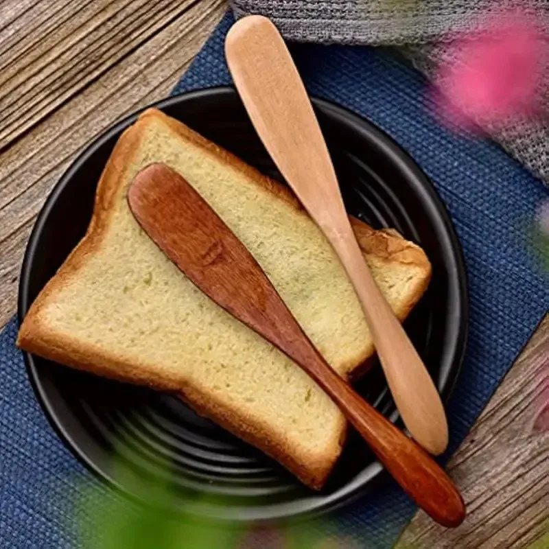 Mask Butter Spatula Wooden Marmalade Knife Cheese Dessert Jam Tabeware Handle Knife Breakfast Toast Bread Cutter Kitchen Gadgets