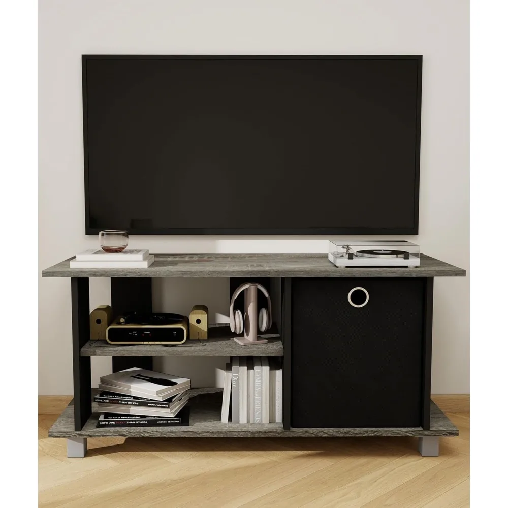 

50 Inch Bedroom TV Stand with Bin, Three-Tier Living Room TV Entertainment Center for TVs Up to 40", TV Entertainment Center wit
