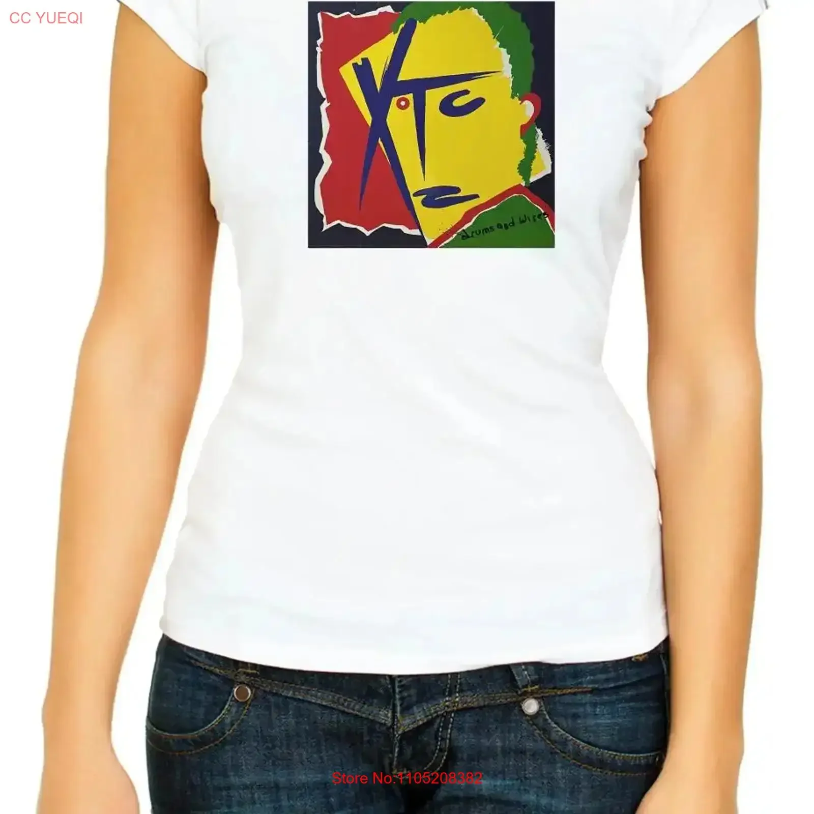 XTC روك باند غلاف الألبوم الفن المرأة 3 4 تي شيرت F266 خمر غسلها الرسم مريحة للجنسين تنفس موضة أوم #1