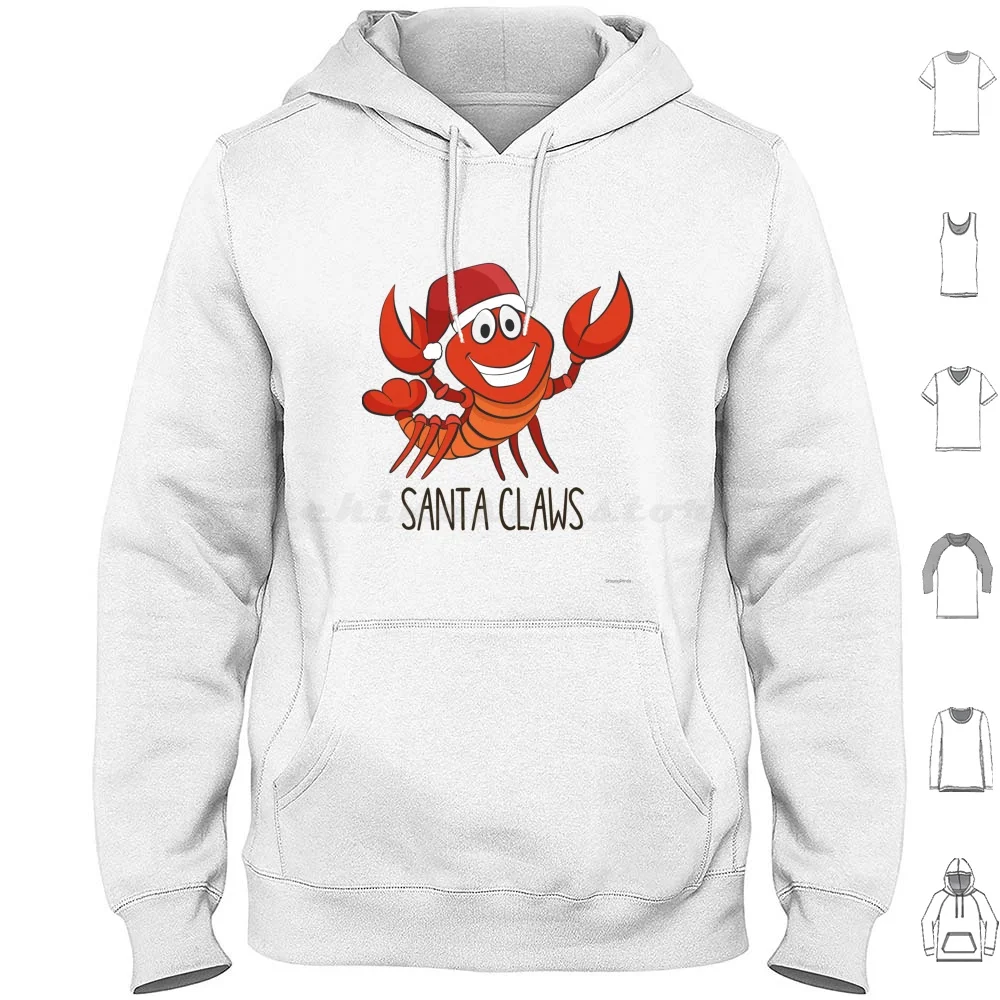 

Санта-Клаус-Забавный омар Рождественский подарок Толстовки с длинным рукавом Рождественский омар Санта-Клаус Забавный Санта-Клаус