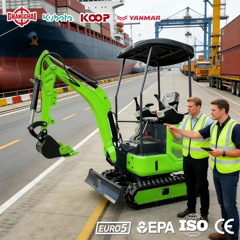 

Мини-экскаватор 0.8 тонны с двигателем Kubota, 1.0 тонны с двигателем Yanmar, 1.8 тонны, европейский стандарт CE, прямые продажи от производителя