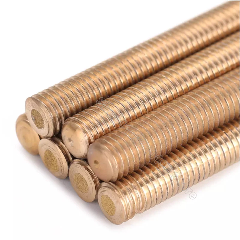 Brass Thread Rod M2 M2.5 M3 M4 M5 M6 M8 M10 M12 M14 M16 M18 M20 Brass Metric Bolt Full Thread Shaft Rod Bar Stud Length200-500mm