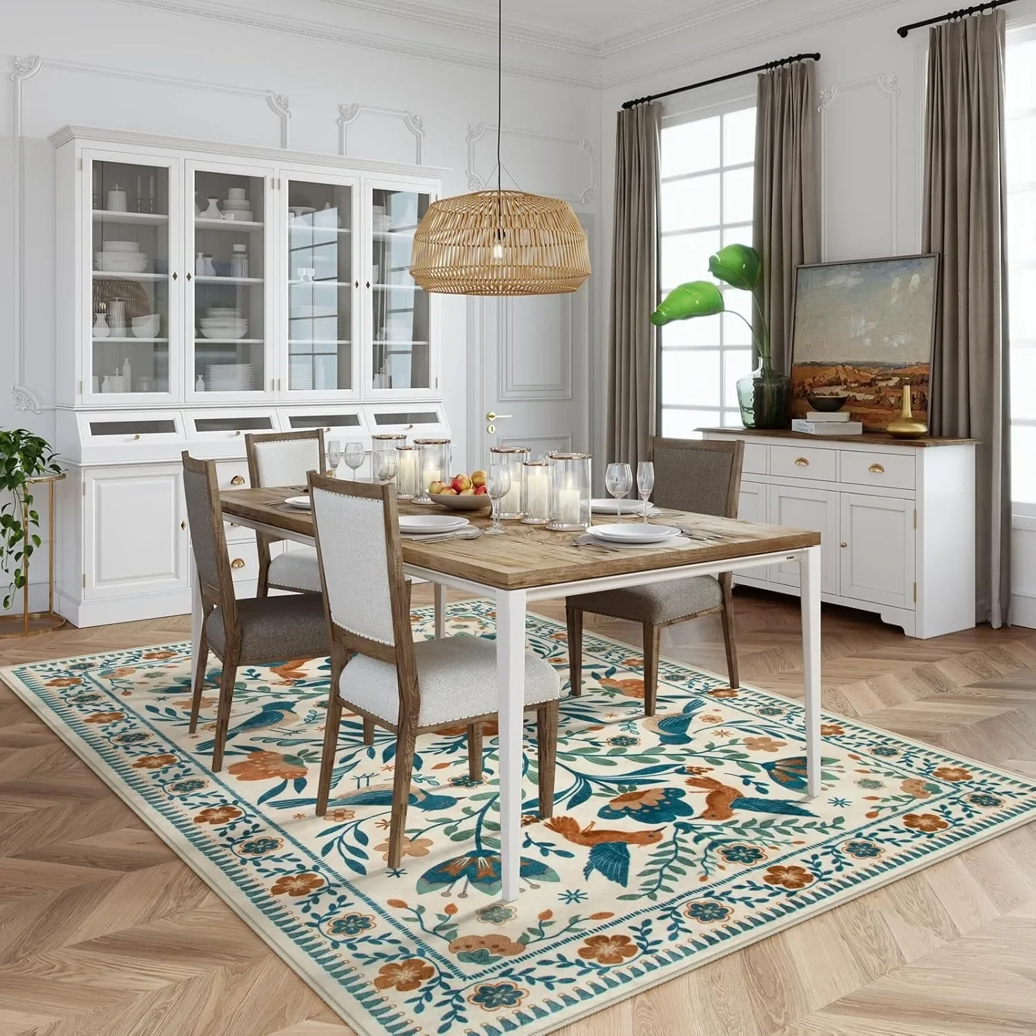 Szőnyeg számára Életszerű szoba Hálószoba Pokróc Ágy oldala Emelet Birkózószőnyeg Messzemenő méret Árad vmiből növényi virágos carpets Vitalitás haza decoratie Ágyelő 거실 카펫