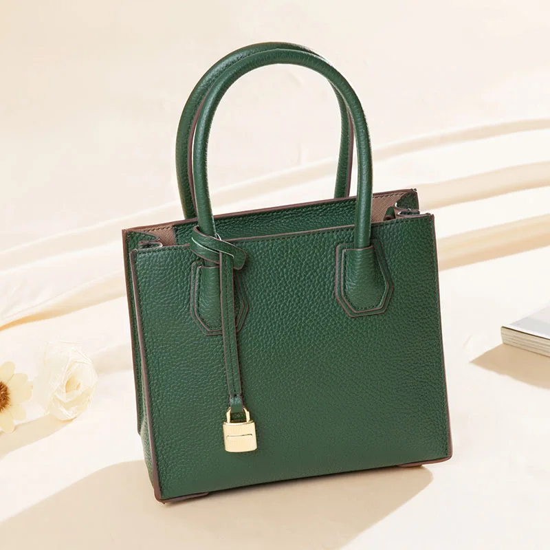 

New 2025 Top Layer Cowhide Leather Tote Bag Lo Head Women's Handbag Single oulder Bag Casual Simple Sle Chinese Made