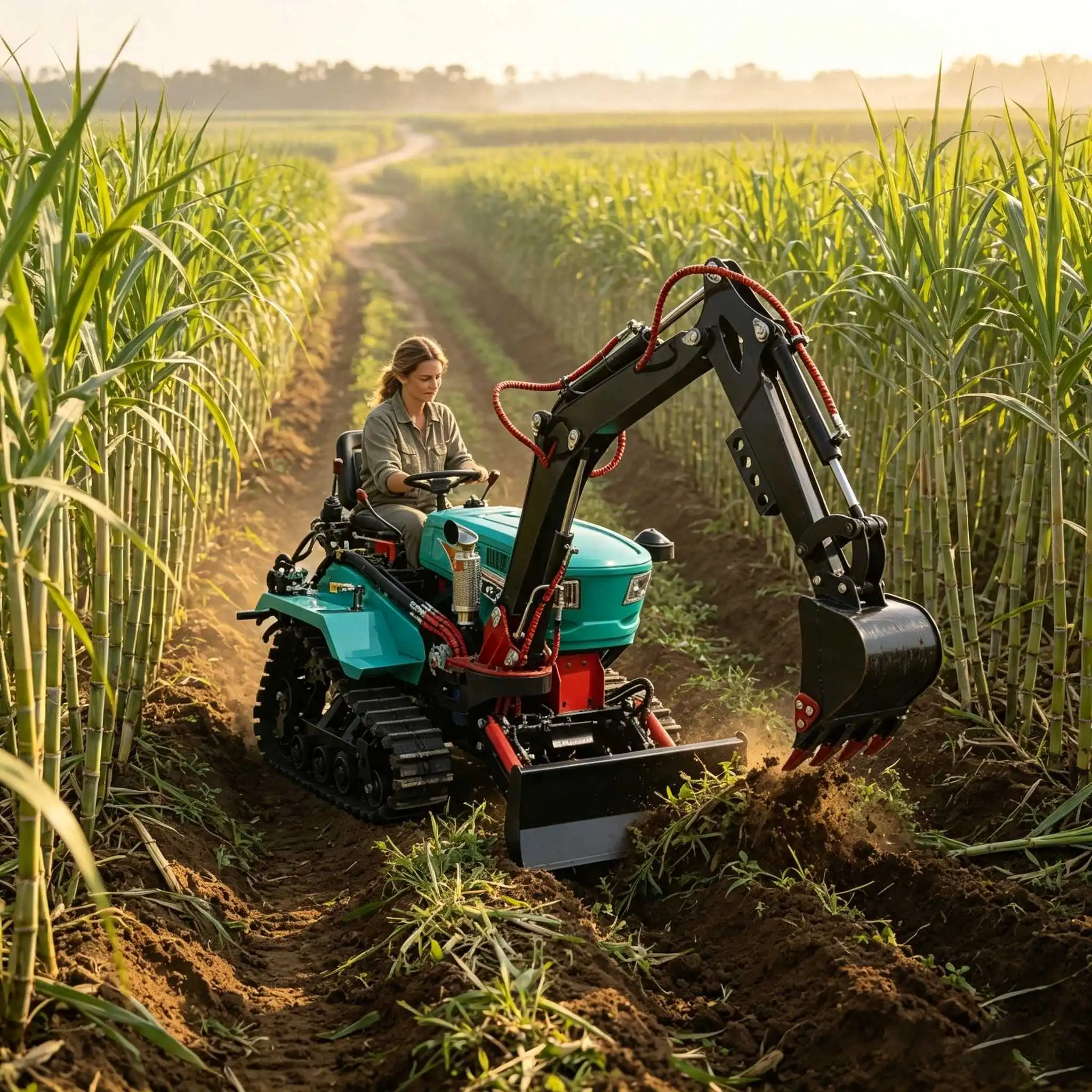 Hot Selling Mini Crawler Tractor Free Shipping, Lightweight Excavator Type Crawler Tractor For Tobacco Field Tilling