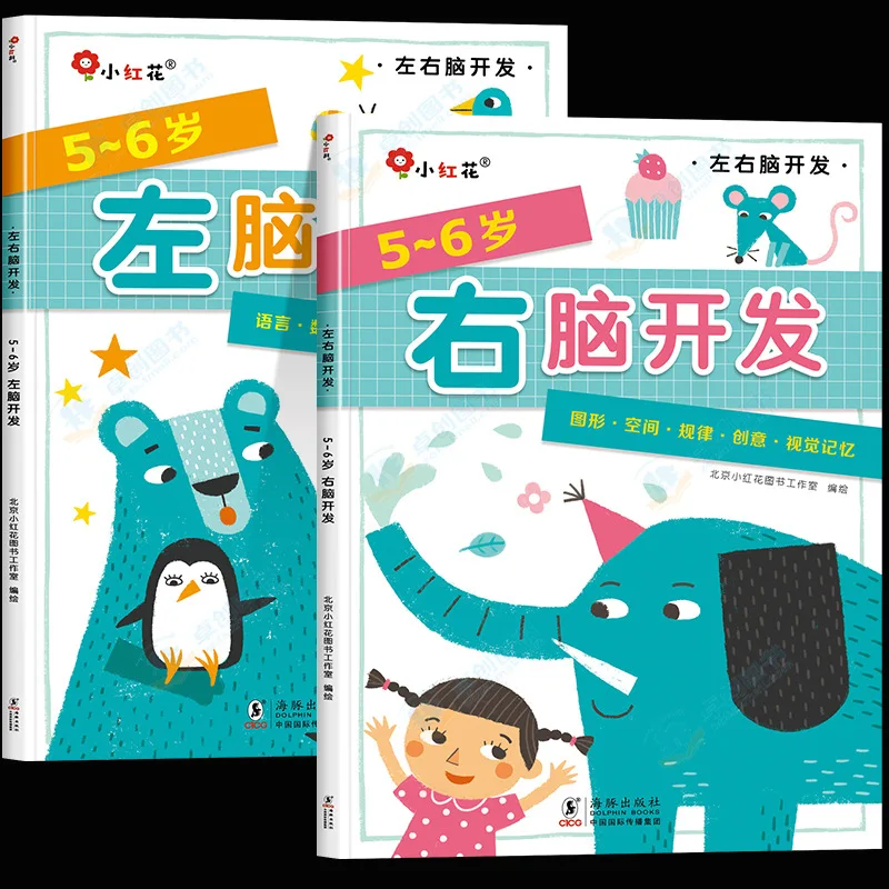 Ontwikkeling van de linker- en rechterhersenen voor kinderen, 0-6 Denken van de hele hersenen Logica-concentratietraining, ouderschapsboeken