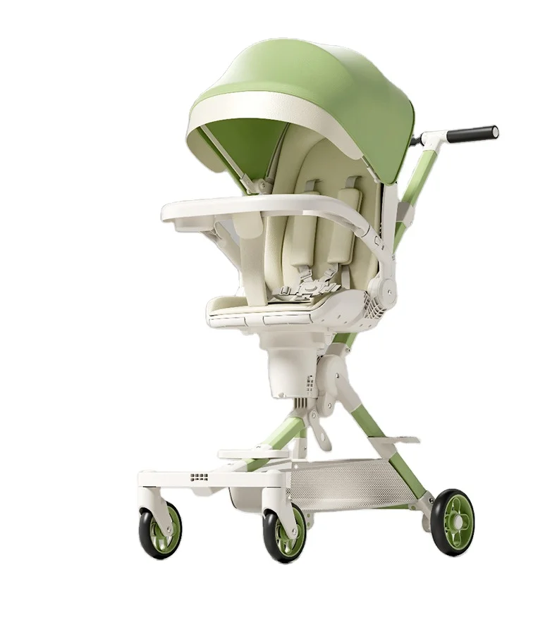 

Baby Walking Machine Children's Portable Folding Stroller Bidirectional Can Lie Baby High Landscape Car