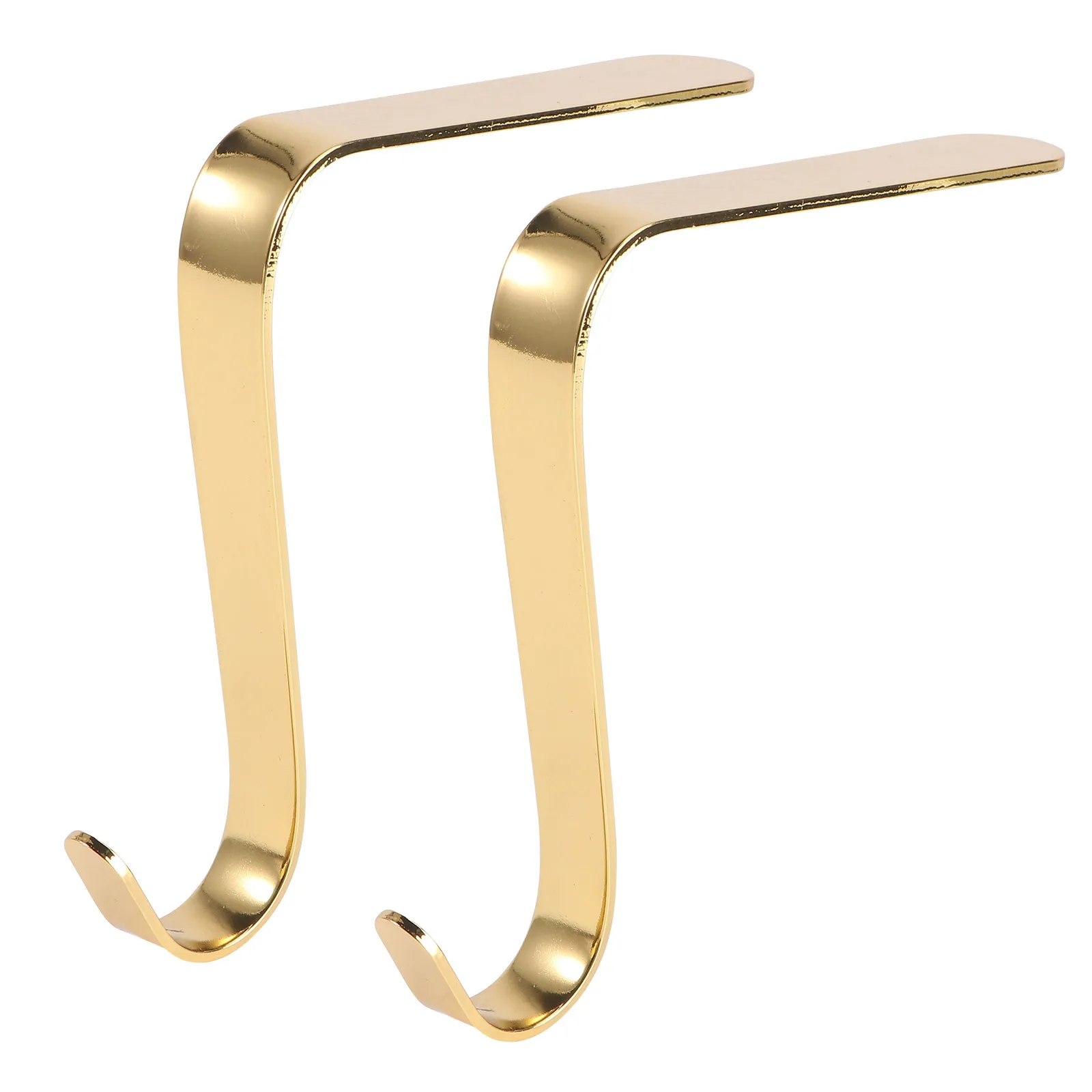 2Pcs Christmas Stocking Hanger Xmas Fireplace Hook Zinc Alloy Mantel Hook Beautiful Party Decoration Holiday Cheer