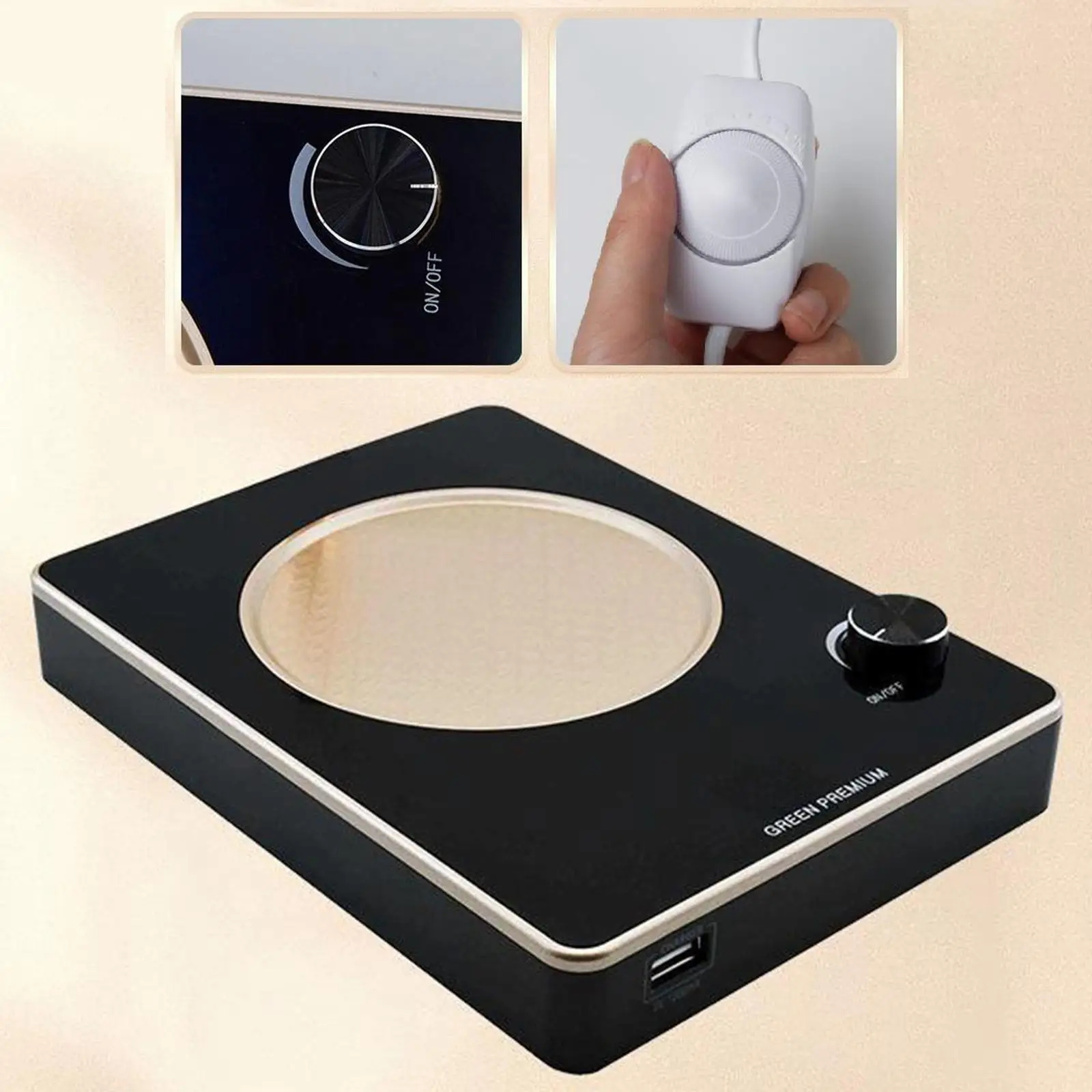 Candle Warmer Table Lamp Wax Melting Electric Burner Adjustable Aroma Mood Light Crystal Shade Home Decor for Living Room