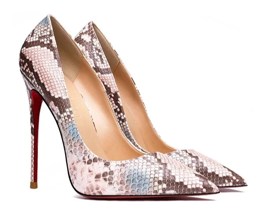 

2025 Women Snake Stripe Pumps Pointed Toe Sexy High Heel Stilettos Autumn Spring Single Shoes for Daily Night Club Shallow