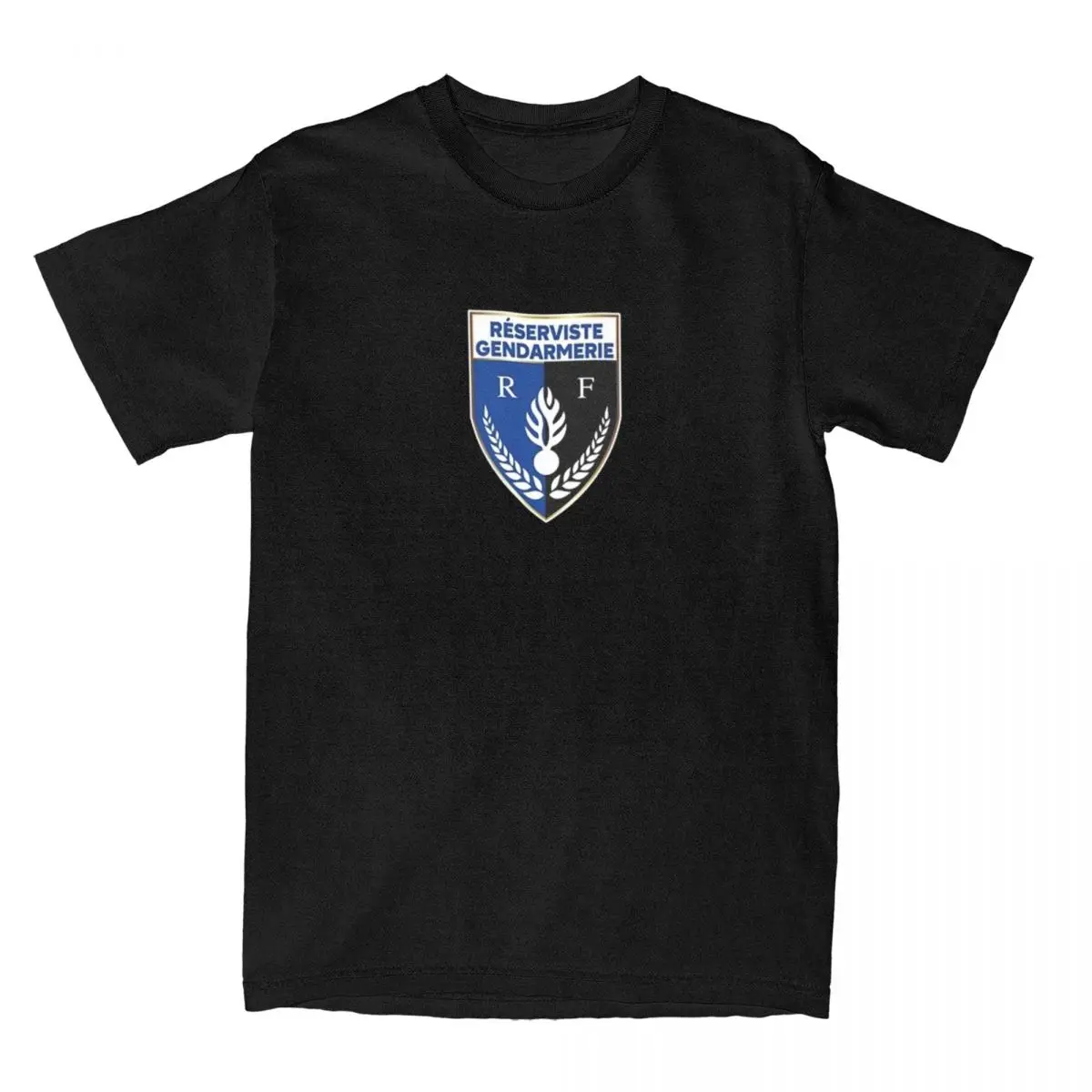 National Gendarmerie T Shirt Summer Police Reservist Insignia Vintage T Shirts Cotton Tee Shirt For Men Short Sleeve Casual Tees