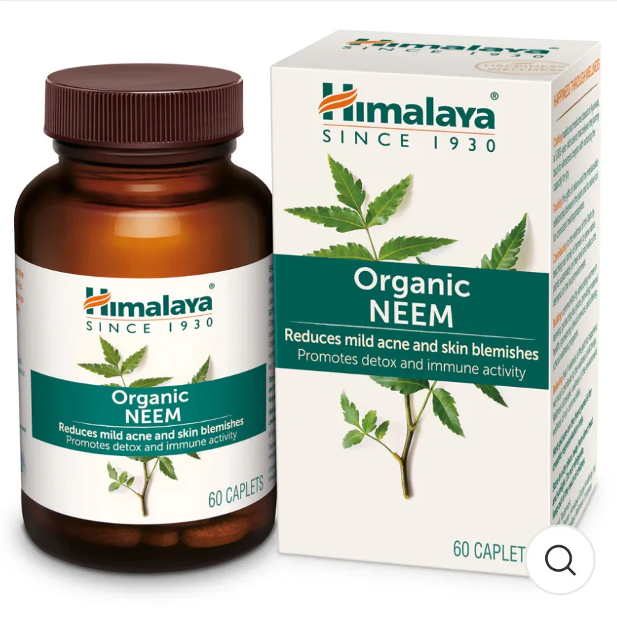 Organic Neem Capsules, Herbal Supplement - Supports Skin, Immune and Liver Health, Detoxifies, Vegan, Gluten-Free
