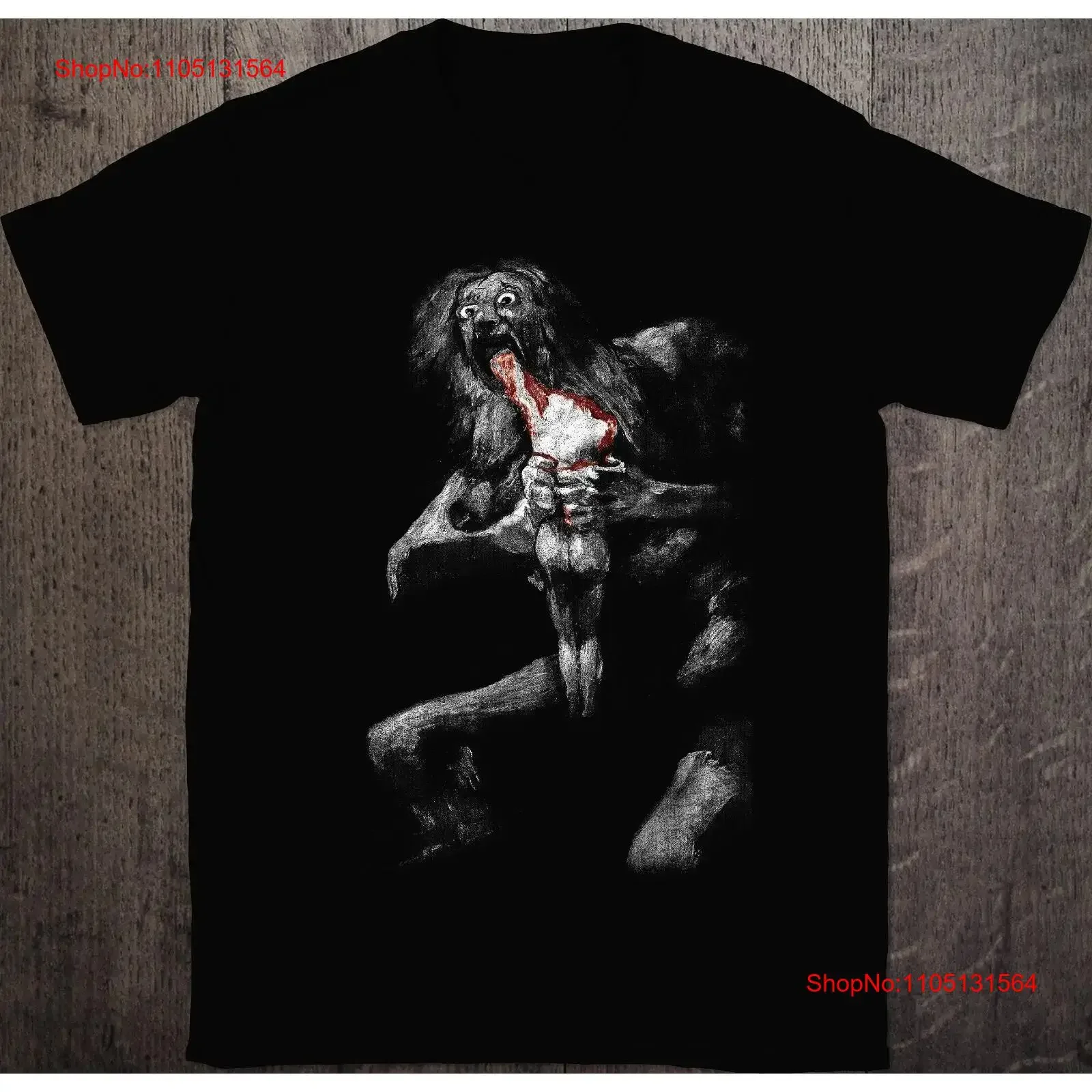 Saturn Devouring His Son T shirt Titan Kronos Greek Mythology vintage Washed fashion Slightly Comfortable Soft Stretched Casual
