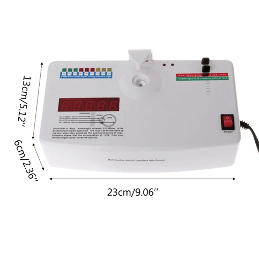 Optical Lens Anti UV Ultraviolet Ray Lens Tester Detector UV Measurer UV400 Test,EU Plug