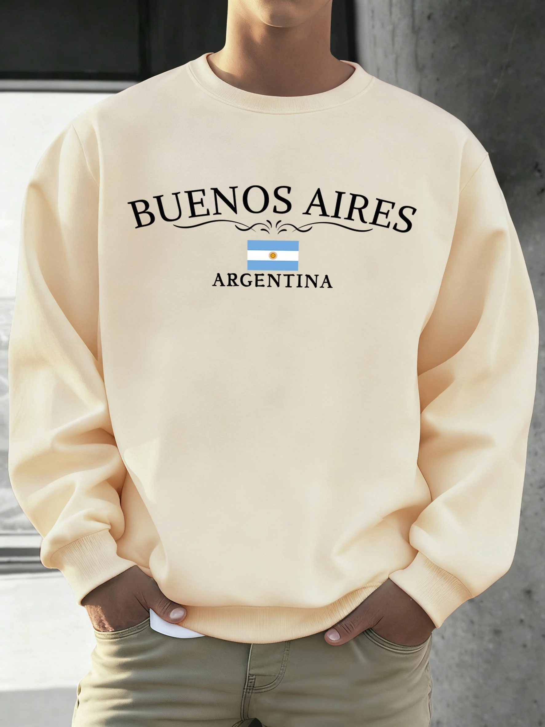 

Мужские толстовки с принтом Buenos Aires Аргентина, уличная спортивная одежда в стиле хип-хоп, флисовый универсальный пуловер, повседневная свободная одежда унисекс