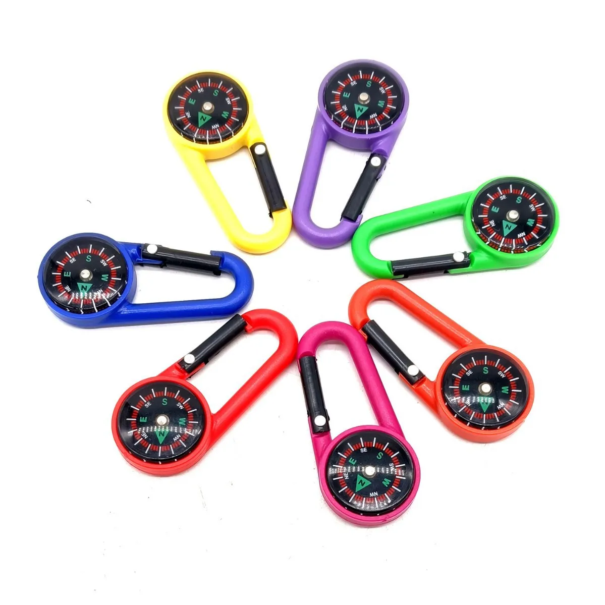 

3PCS Outdoor Multi Functional Mountaineering Buckle Compass North Needle Portable Camping Hiking Small Tool Accessories