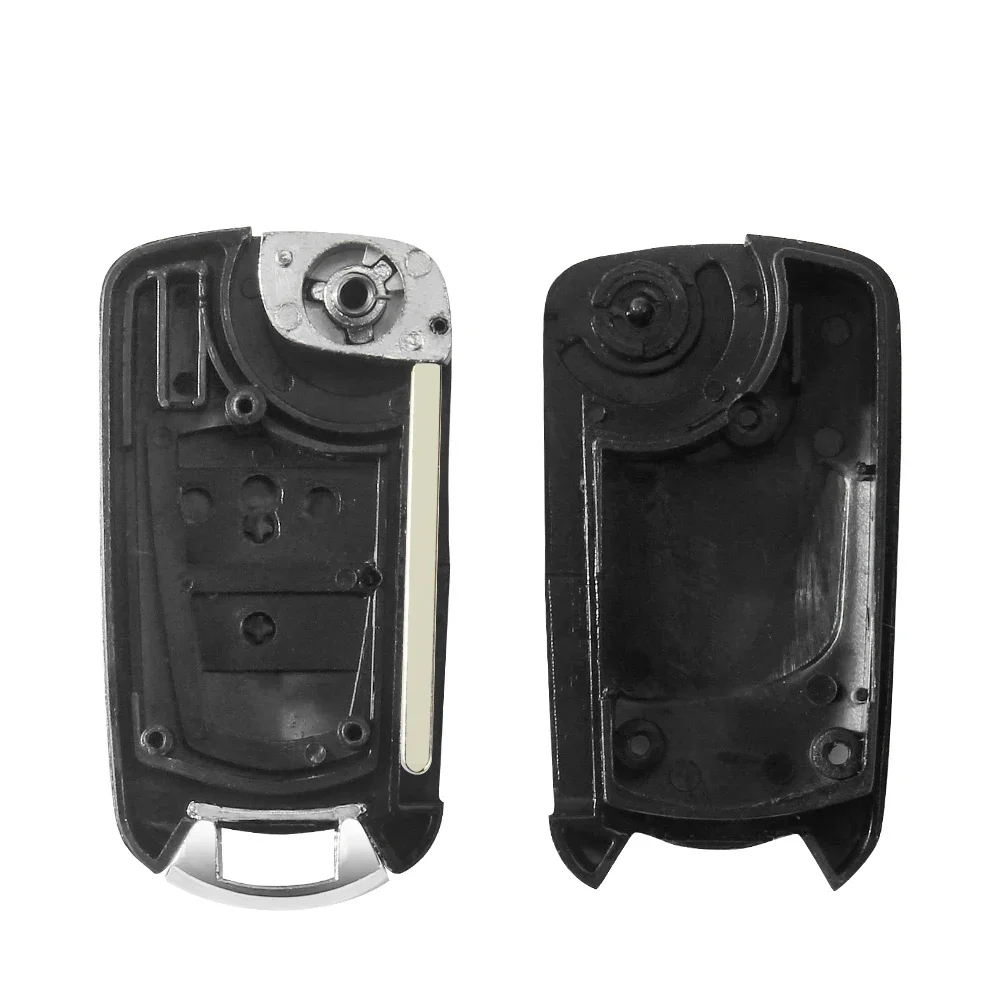 KEYYOU NEW Modified For Vauxhall Opel Astra Vectra Zafira Fob Car Key Shell Case 2 Button Folding Remote Key Case HU46 Blade