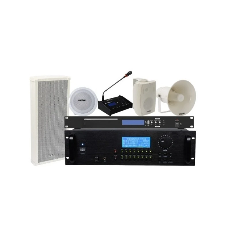 The complete set of professional audio public system in the broadcasting control center
